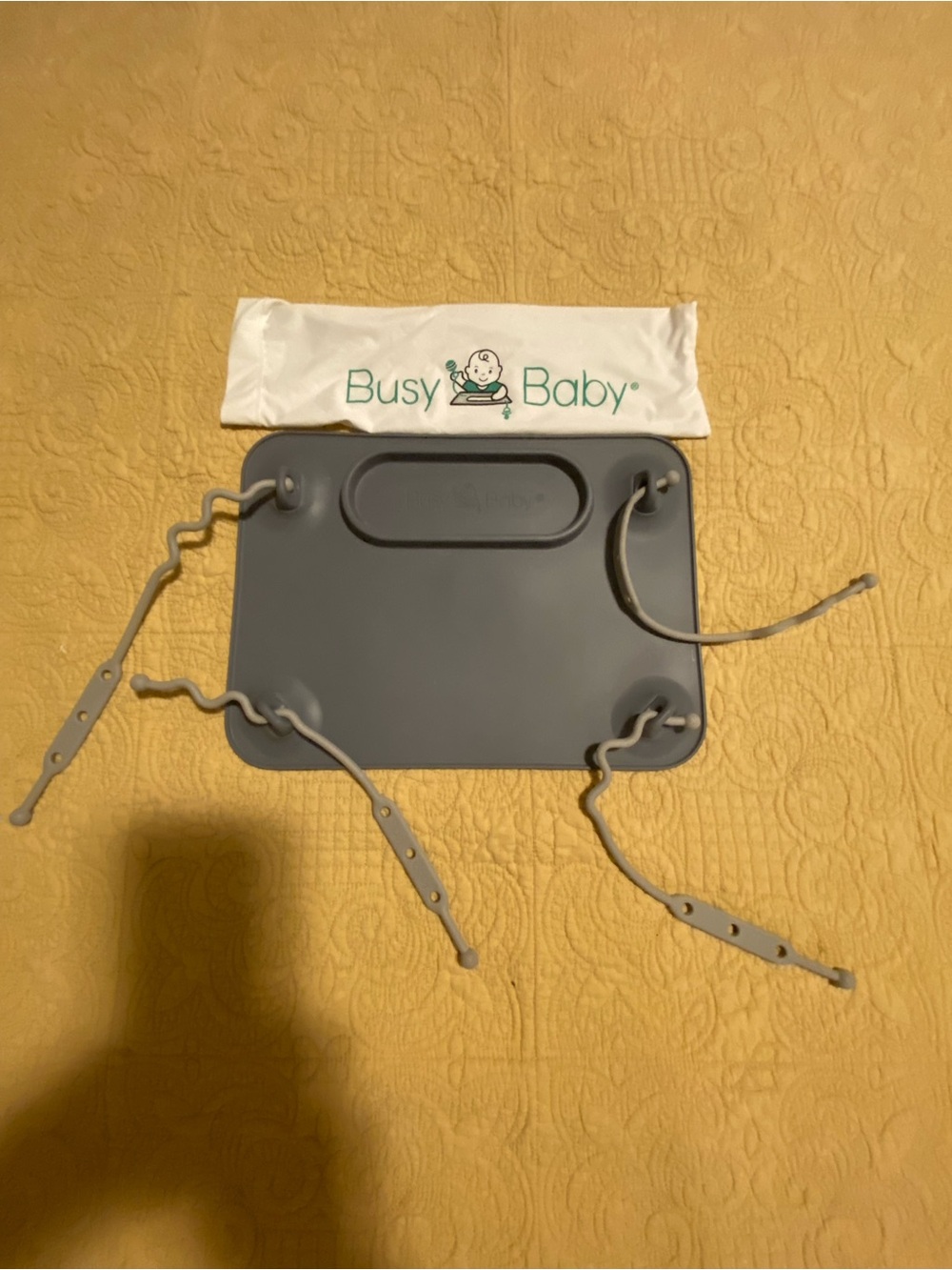 Gray Activity Tray and Straps - Kids Accessories. BUSY BABY.